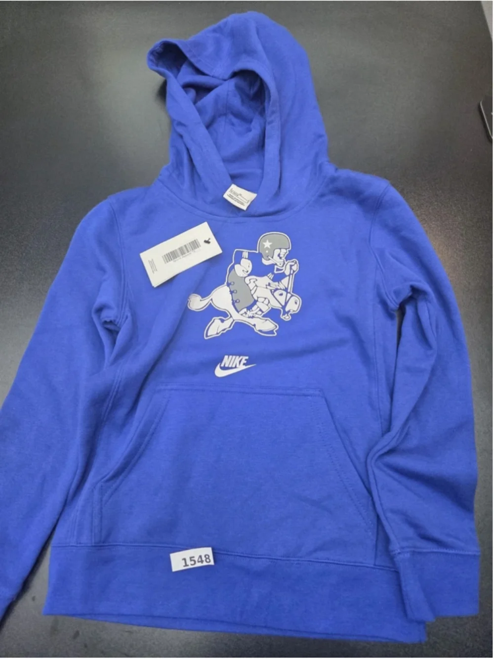 Nike Dallas Cowboys Throwback Football Hoodie Blue Youth Small NWT #1548